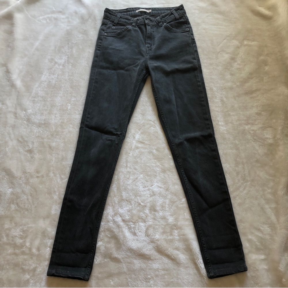 Levi's Vintage 721 High Rise Grey Skinny Jean Orange Tab Size 25 - Picture 3 of 11